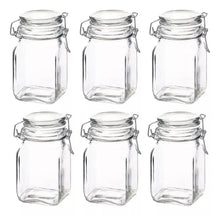 Set 6 Frascos Vidrio Hermetico Almacena Tapa Clip 260 ml - Vittori - vista lateral