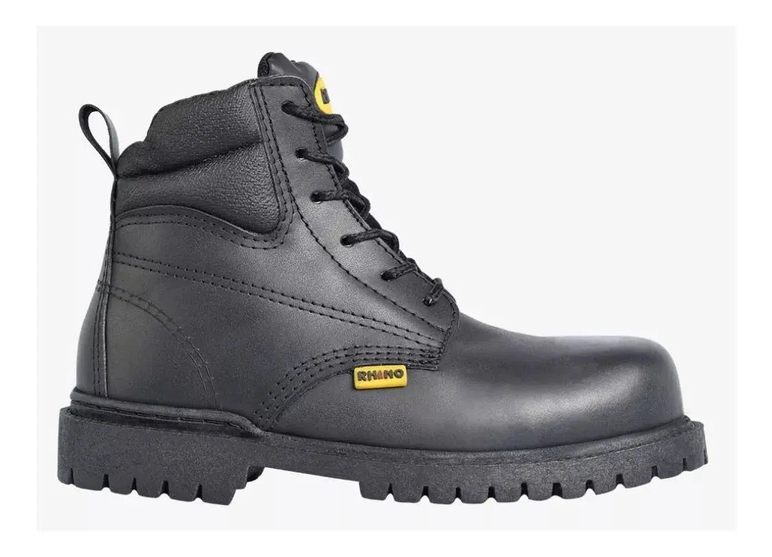Bota Piel Trabajo Industrial Rhino Negra Dieléctrica Puntera - Leomond - uso