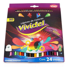 Lápices de Colores Redondos Vinci Vividel 4mm 24 Piezas - Vividel