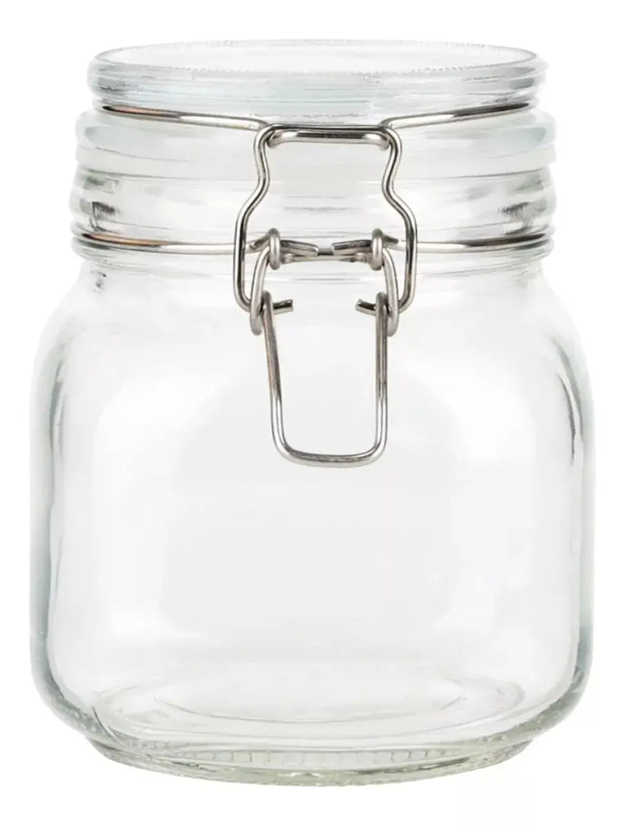Contenedor Vidrio Hermético Tapa Clip 750 Ml Frasco Brocal - Conte - vista lateral