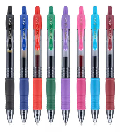 8 Bolígrafos Gel Pilot G2 Premium Recargables Trazo Fino - Pilot