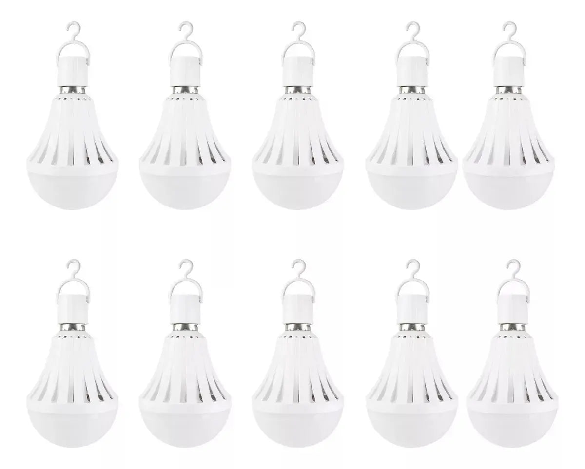 10 Pzs Foco Led Emergencia 9w Sanelec Luz Blanca 900 Lumen - Sanelec - vista lateral