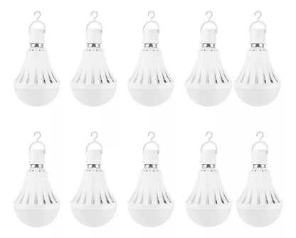 10 Pzs Foco Led Emergencia 9w Sanelec Luz Blanca 900 Lumen - Sanelec - vista lateral