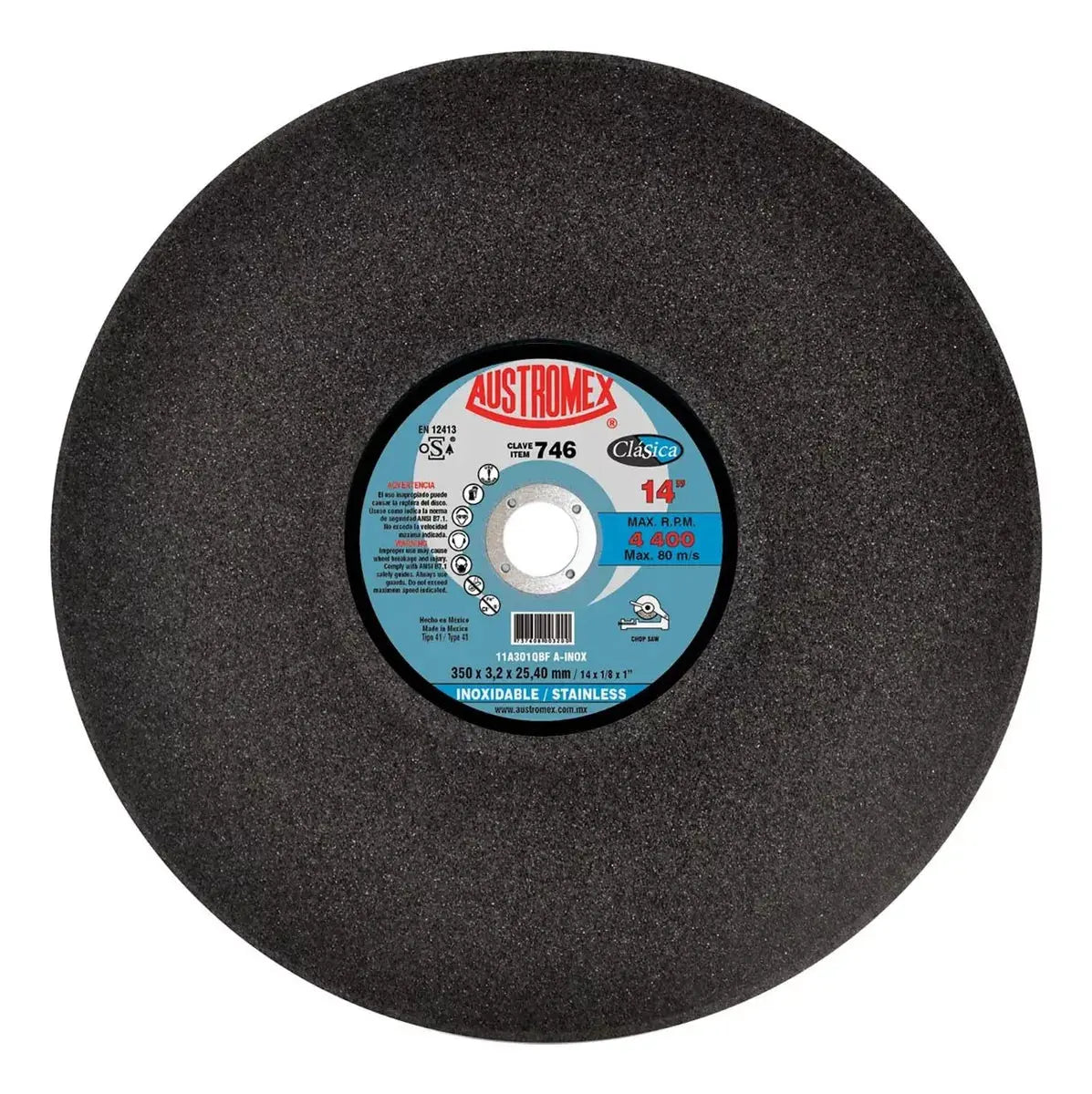 Disco Abrasivo Corte 746 Austromex 14'' Grano 30 Inoxidable - Austrodiam