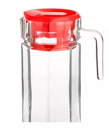 Jarra Vidrio Octagonal Grande Tapa 1.5 L Agua Cristal - Vittori - empaque