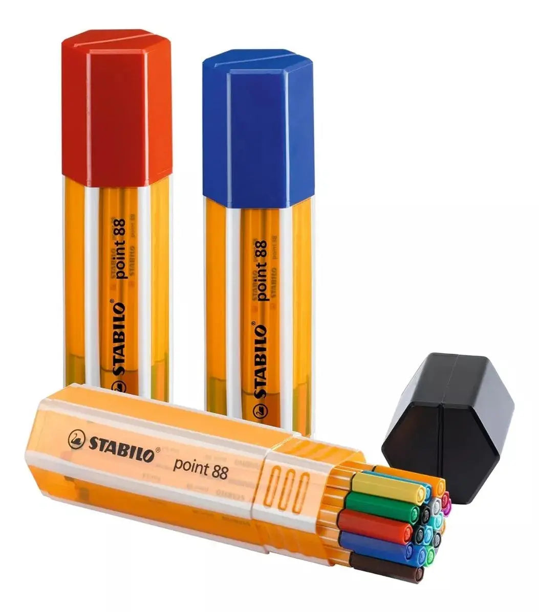 20 Rotuladores Stabilo Point 88 Estuche Big Point Tapa Azul - Stabilo - uso