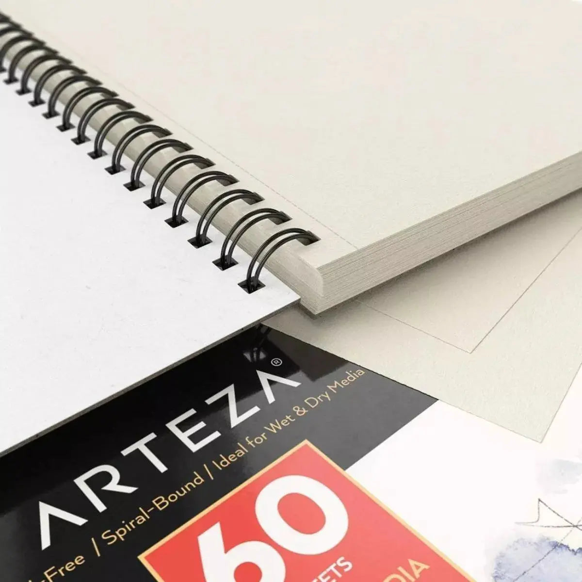 Set 2 Block Mixed Media 22x30 60h Cu Microperforado Arteza - Coveme - empaque
