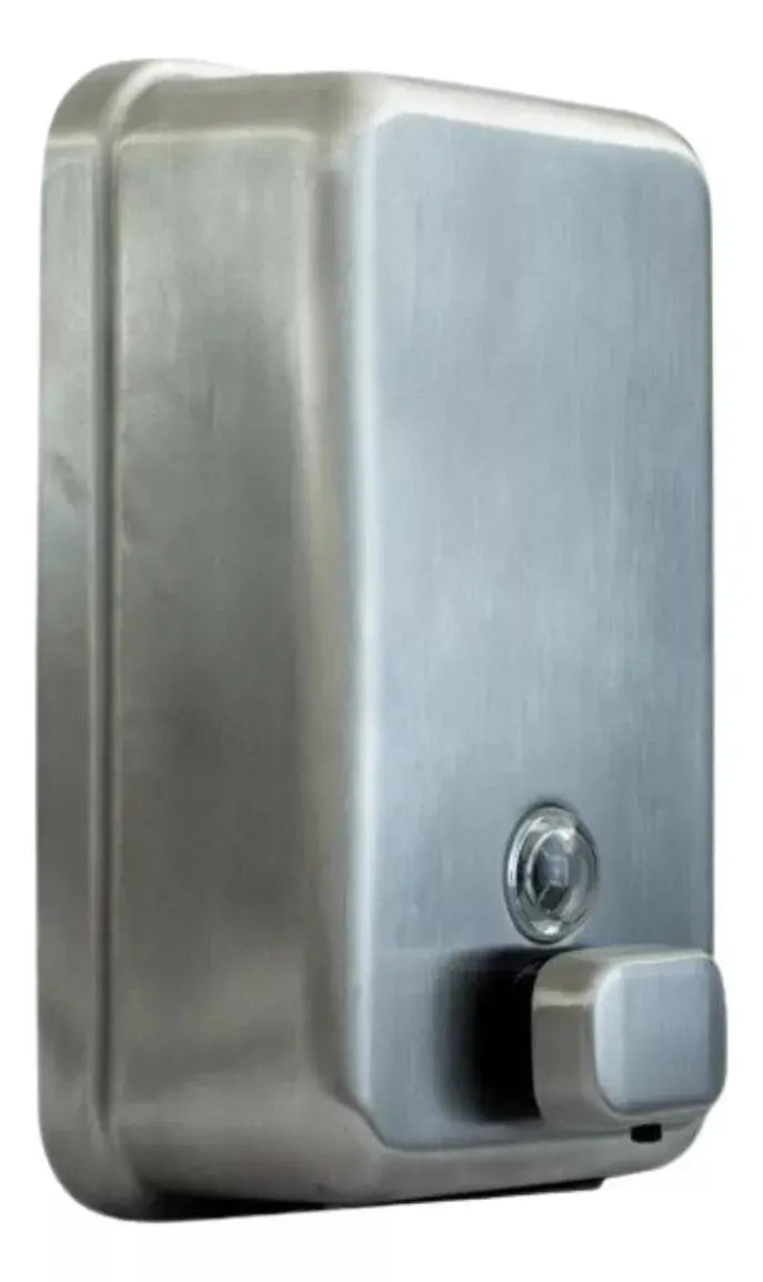 Jabonera Oval Acero Inoxidable Satinado 1 Litro Industrial - Oval - vista lateral