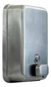Jabonera Oval Acero Inoxidable Satinado 1 Litro Industrial - Oval - vista lateral
