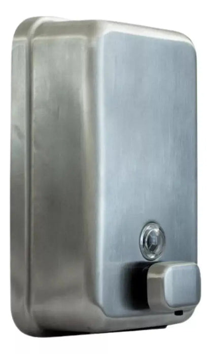 Jabonera Oval Acero Inoxidable Satinado 1 Litro Industrial - Oval - vista lateral