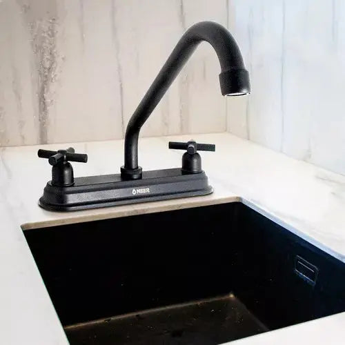 Mezcladora Fregadero Meer Color Negro Mate 1/4 Vuelta - CNX - detalle