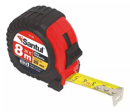 Flexómetro Alto Impacto Santul 8m X 25mm Medición - Santul - vista lateral