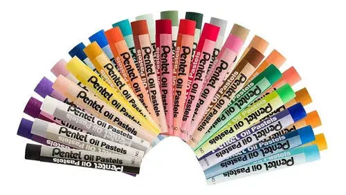 36 Pasteles Gises Tizas Aceite Pentel Arts Redondos Colores - Polvos Holi