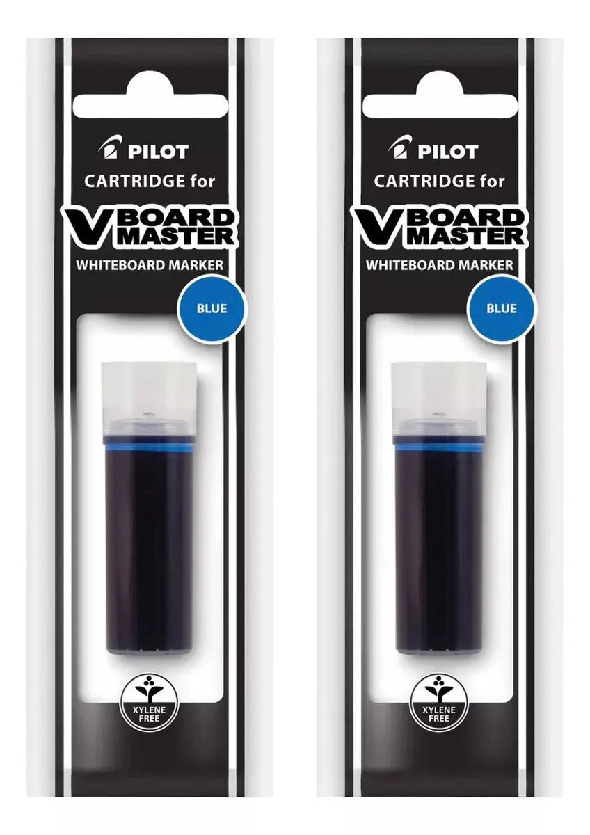 2 Cartuchos Repuestos Tinta Pilot Marcador Pizarrón V Board Azul - Pilot