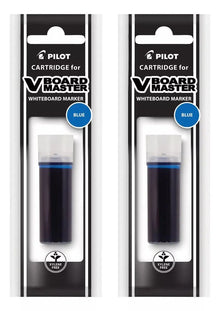 2 Cartuchos Repuestos Tinta Pilot Marcador Pizarrón V Board Azul - Pilot