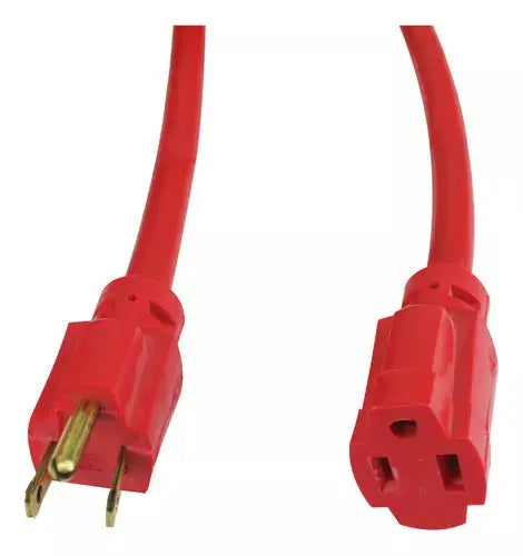 Extensión Roja Tres Contactos 15m Sanelec Uso Rudo Calibre12 - Sanelec