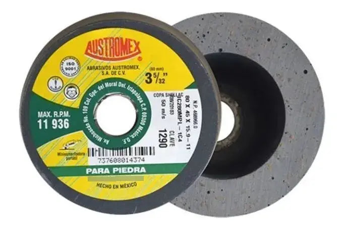 Copa Abrasiva Shellac 80x45x15.9-11mm Clave 1290 Austromex - Austrodiam