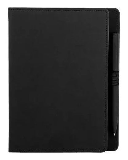 Libreta Hojas Rayadas Material Curpiel Bolígrafo Tinta Negra Negro - Das