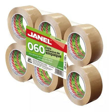 36 Piezas Cinta Adhesiva Canela Empaque Janel 060 48mmx150m - Janel - detalle