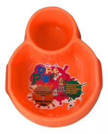 Plato Comida Perro Pet Pop Plastico Mascotas Comedero Mixto Naranja - Pet Pop