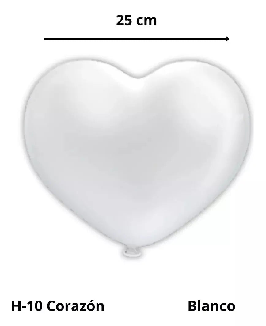 50pz Globos Payaso San Valentin Corazon N° H-10 Rosa - GLOBO PAYASO - uso
