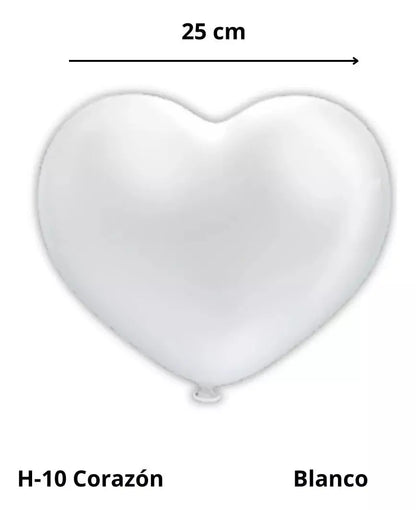 50pz Globos Payaso San Valentin Corazon N° H-10 Rosa - GLOBO PAYASO - uso