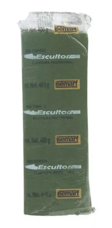 Plastilina Profesional Isemarf Verde Olivo 400 Gr. P/Escultor Pza - Isemarf