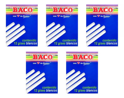 5 Cajas Gises Blancos Moldeados Baco 12 Piezas C/u - Baco