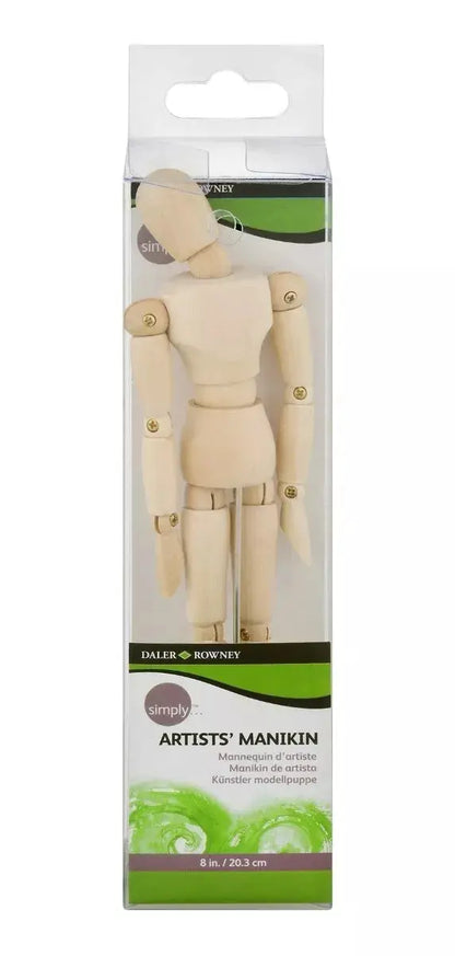 Maniquí Masculino Articulado Dibujo Arte Daler Rowney 20.3cm - Daler-Rowney - vista lateral