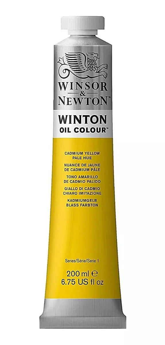 Pintura Oleo Winsor & Newton Winton 200ml Colores A Escoger Amarillo Cadmio Pálido No 08 - Winsor and Newton