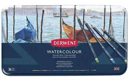 Lápices Derwent Acuarelables 36 Piezas Caja Metal - marchante.shop