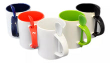 Taza Con Cuchara Interior Color Color Make Sublimacion 11oz Verde - ColorMake - vista lateral