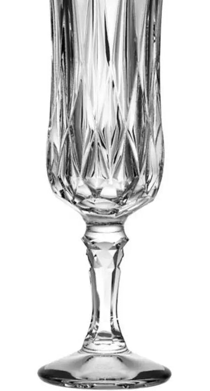 6 Copas Flauta Vino Tinto Vidrio Cristal Labrado Verzy - Vittori - uso