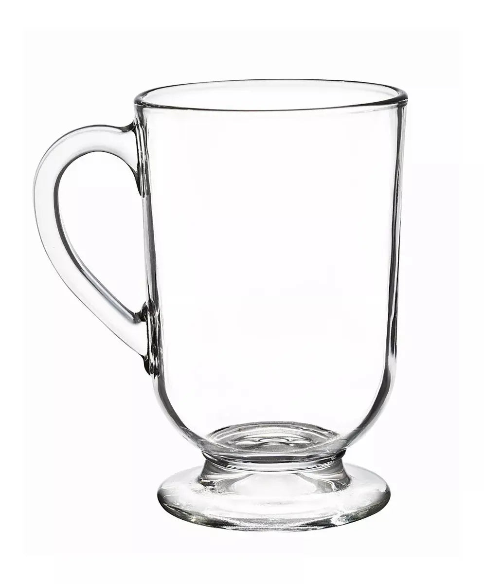 Set 6 Tazas Café Te Asa 300ml Vidrio Capuccino Latte - Vittori - empaque