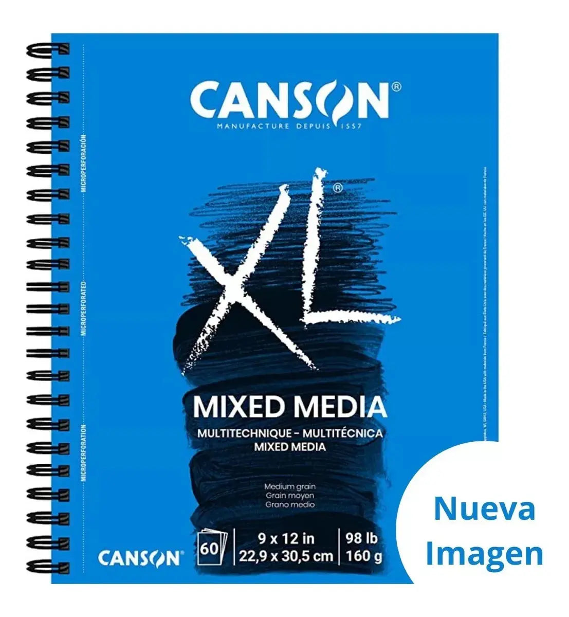 Cuaderno Block Sketchbook Dibujo Canson Xl Mix Media 23 X 30 - Canson - vista lateral