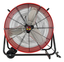 Ventilador Tipo Tambor Industrial 24 Pulgadas Con Llantas Cantidad De Aspas 3 Color De La Estructura Rojo Color De Las Aspas Plata Diámetro 60 Cm Frecuencia 60 Hz Material De Las Aspas Metalico - Vittori