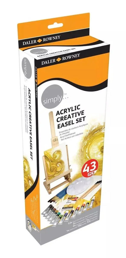 Set 43 Piezas Caballete Acrílico Daler Rowney Simply Creativo - Daler Rowney - detalle