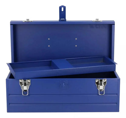 Caja Portaherramientas Metalica Foy Azul 16'' X 7'' X 6'' - Lock - empaque