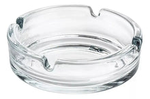 Set De 2 Cenicero Vidrio Fino Redondo Cristal Liso Grande - Vittori - vista lateral