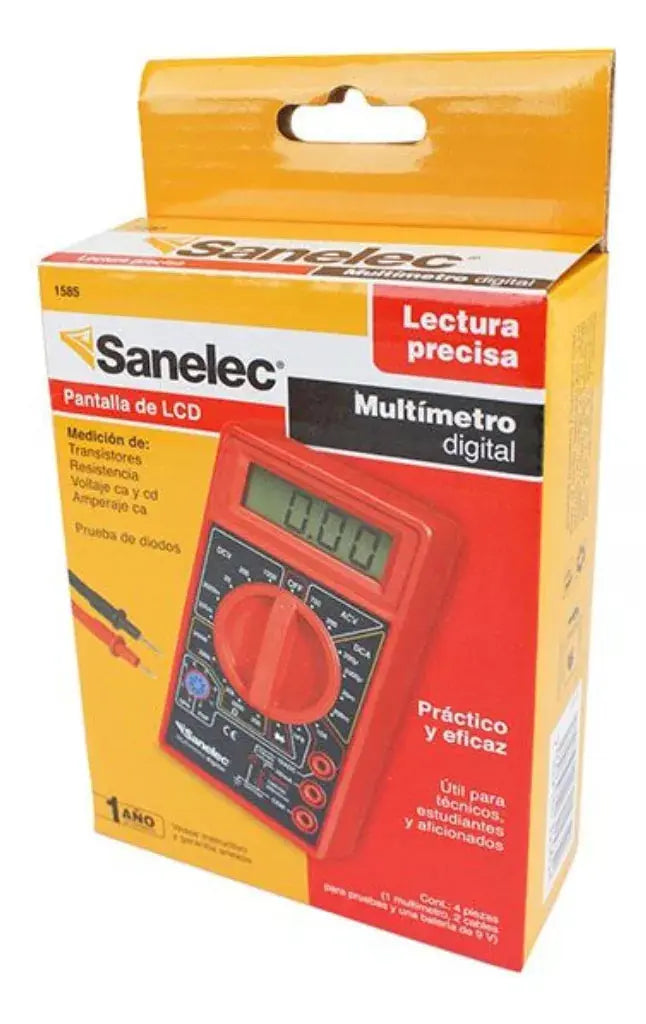 Multimetro digital Sanelec Dt-830b 250-750v Modelo 1585 - Sanelec - detalle