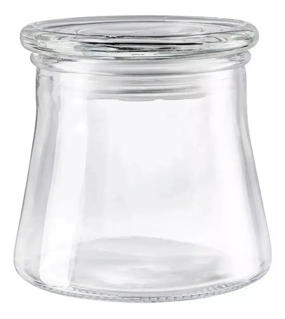Set De 3 Frascos Especieros Vidrio Con Tapa Organizador - URREA - vista lateral
