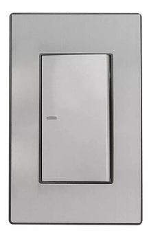 Placa Apagador Sencillo Sanelec 4630 Cordoba Acero Inox. - Sanelec - empaque
