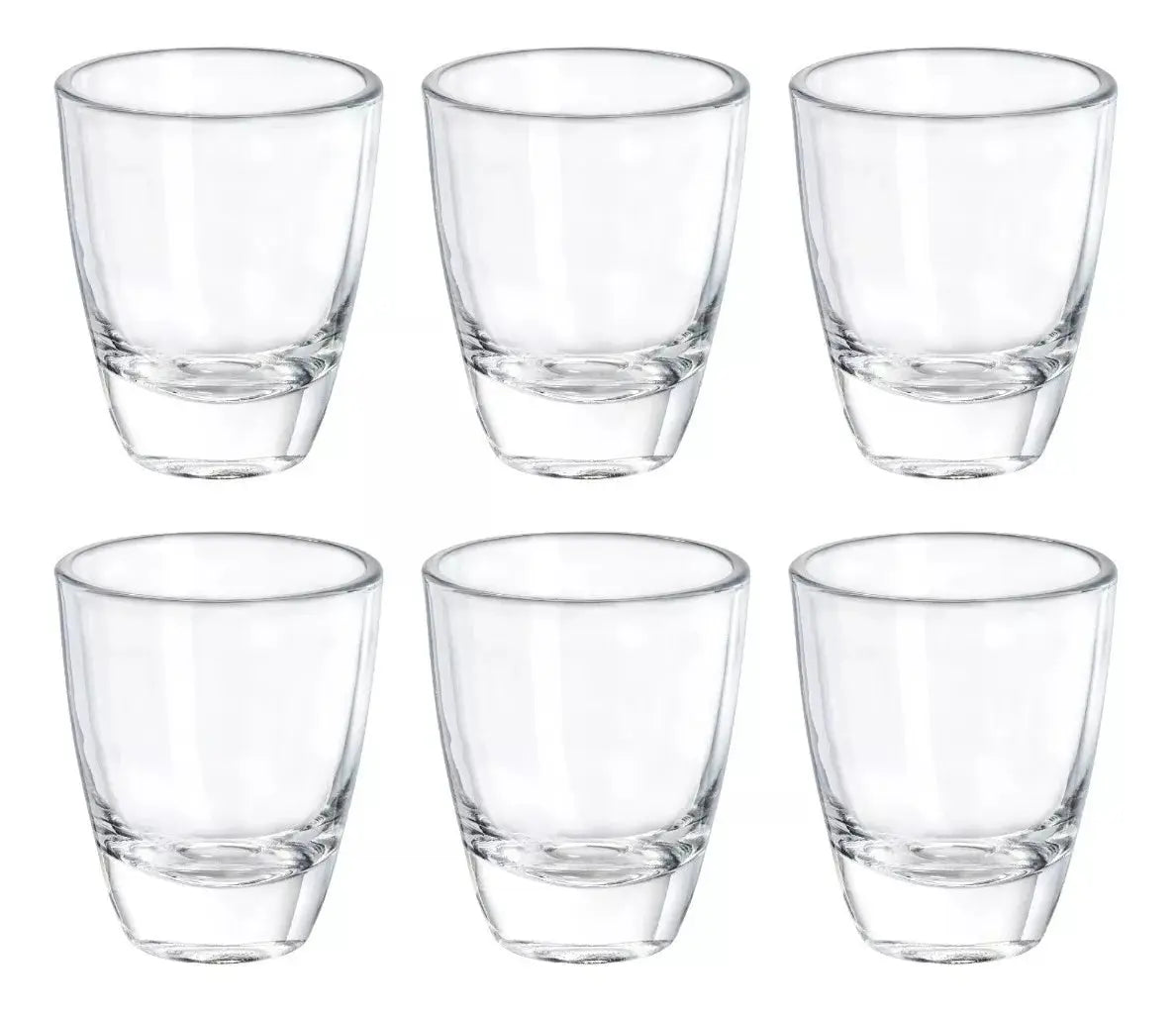 6 Pack Vaso Tequilero Shot Mezcal Vidrio Cristal Bala - Vittori - vista lateral