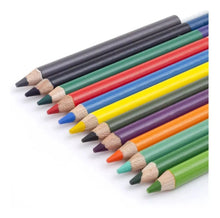 Caja 12 Lápices Bicolores Redondos 4mm Mina Gruesa Metalicos - Bic - empaque