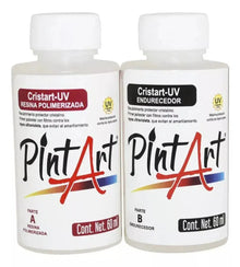 Resina Cristart Ultravioleta (a+b) Pintart 60ml Epoxica - Roel - vista lateral