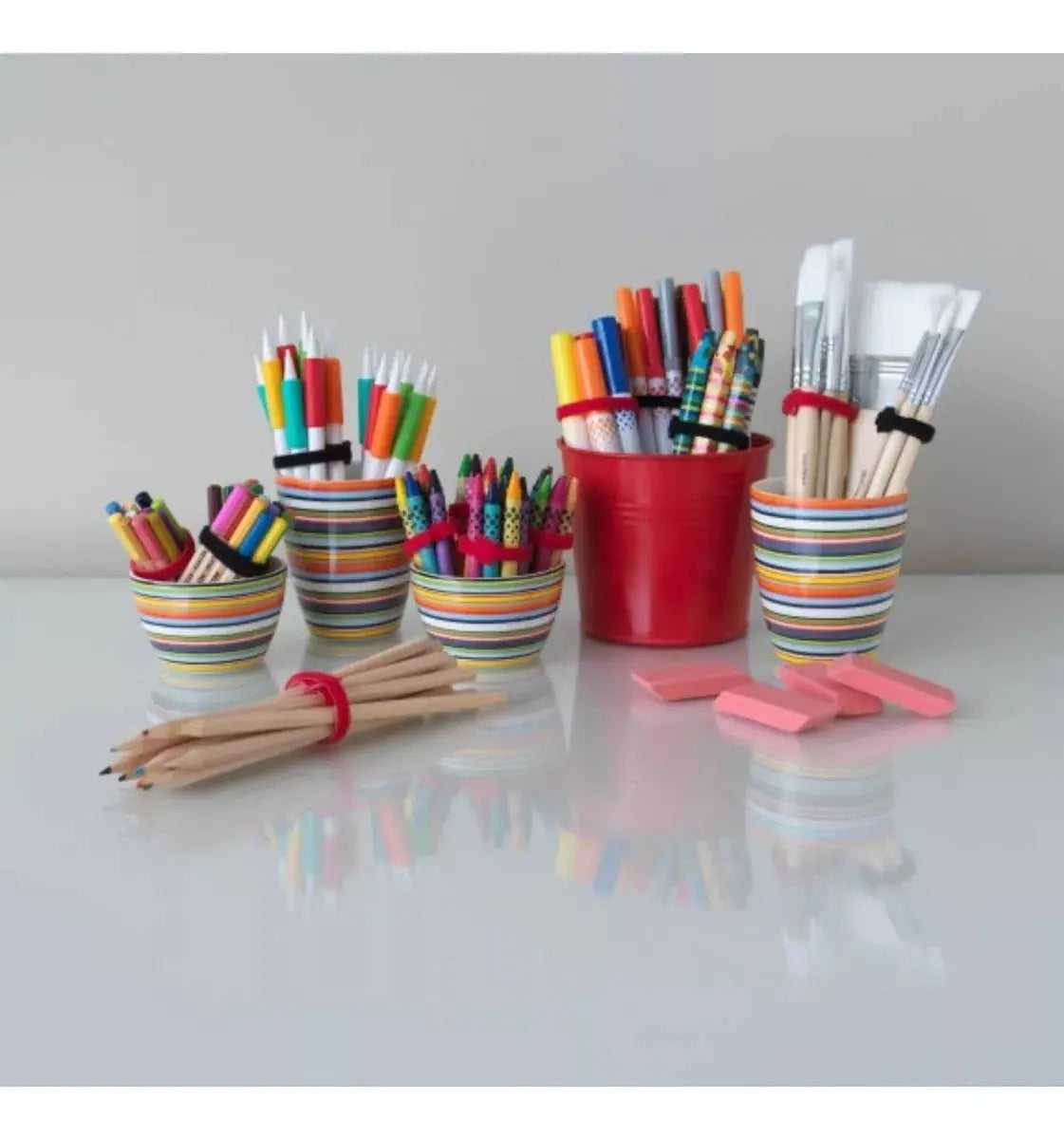 30pz Tiras Organizadoras Cables Velcro Cinta Sujetadora Gris - Velcro - accesorios