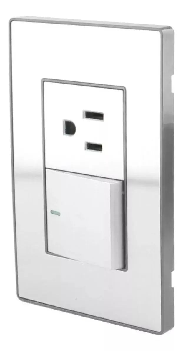 Placa Cordoba Apagador C/contacto Sanelec Inoxidable 4632 - Sanelec