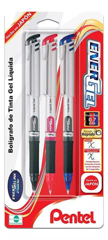 3 Bolígrafos Pentel Energel Tinta Gel Líquida 0.7 Mm Colores - Pentel - detalle