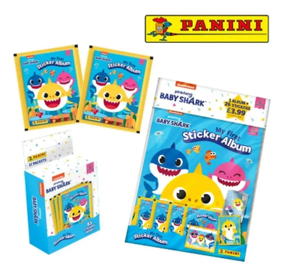 Baby Shark Album + 4 Sobres Panini Estampas Coleccionables - Panini - empaque