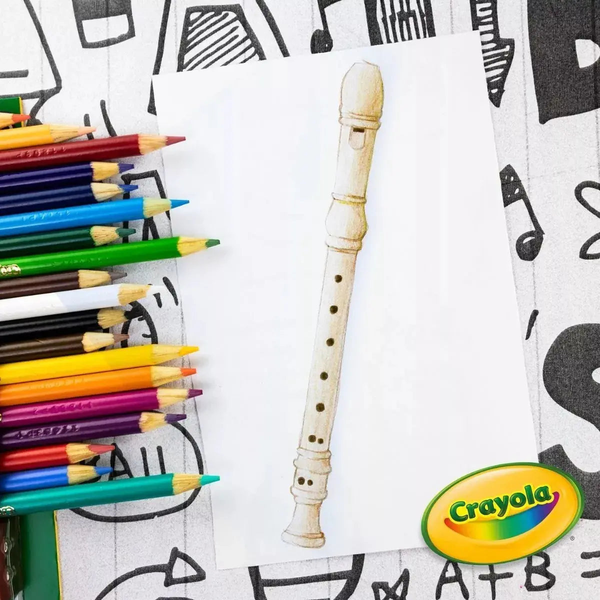 Caja 12 Lapices Colores Redondos + Sacapuntas Dibujo Crayola - Crayola - contenido